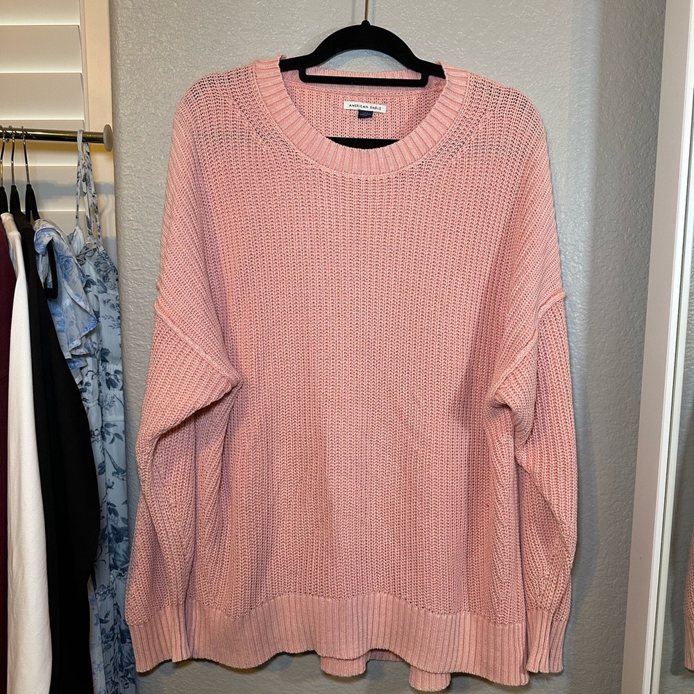 AEO Pink Knit Sweater